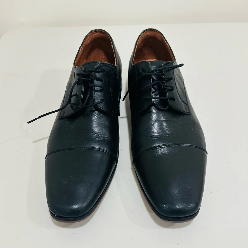 FLORSHEIM Men's Potosino Cap-Toe Oxfords Dress Shoes Size‎ 10 D, Black Leather